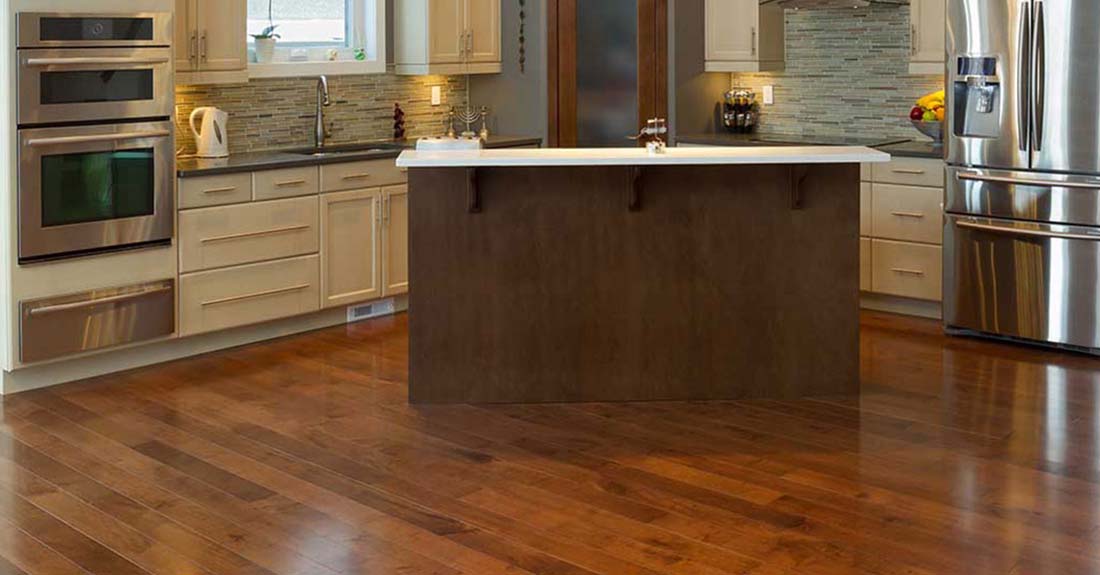 Hardwood Flooring & Tile Backsplash