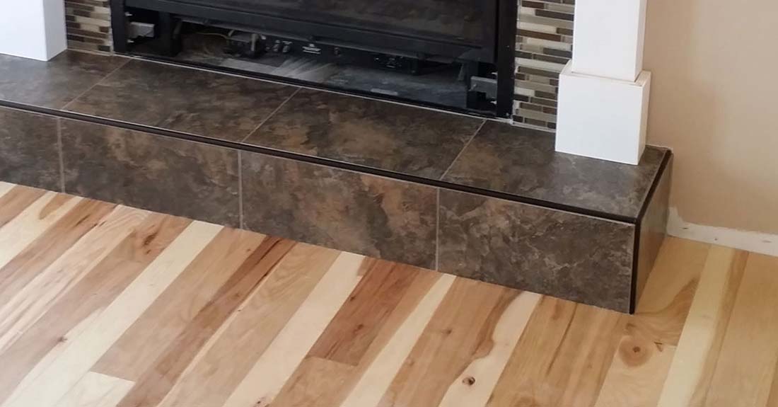 Hardwood Flooring & Tile Fireplace